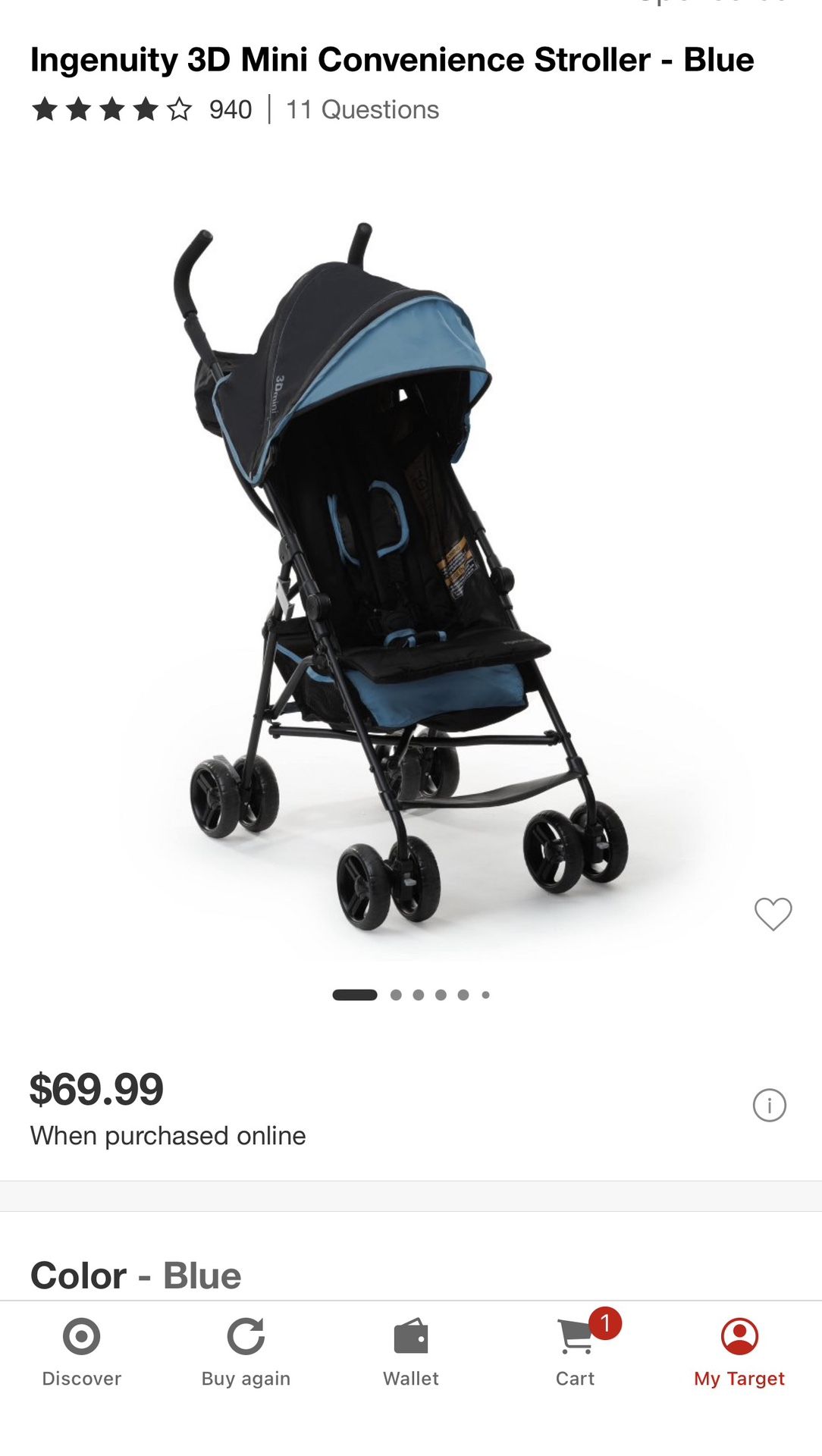 Like New Foldable Stroller