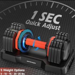 Yes4All High-Tech Adjustable Dumbbells 25lb - Single, Grey Grip