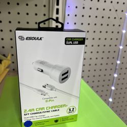 Car Adapter & iPhone Data Cable