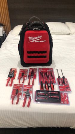 Milwaukee backpack and hand tools