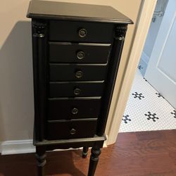 Really Cool sturdy Jewelry Armoire Or Accent Piece Very Sturdy Just Needs Paint Touch Up