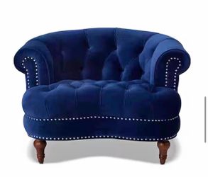 Jennifer Taylor La Rosa Navy Blue Accent Arm Chair