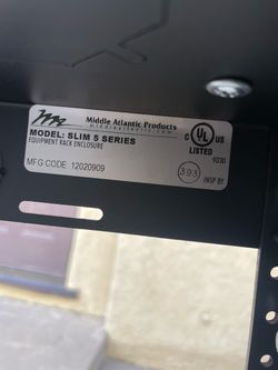 Middle Atlantic Slim 5 Series Pro Audio Rack Mount Cabinet WITH POWER
