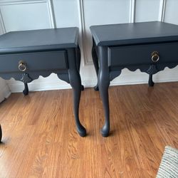 Matching All Wood End Tables 
