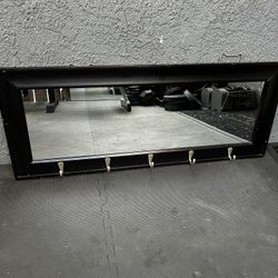 Mirror With Coat Hangers