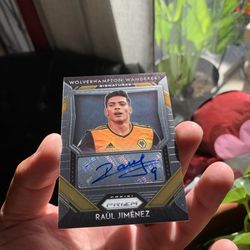 Panini prizm premier league soccer signatures Wolverhampton Wanderers Raul Jimenez no.