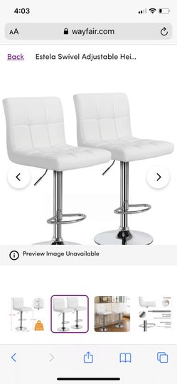 2 White Barstools New In Box