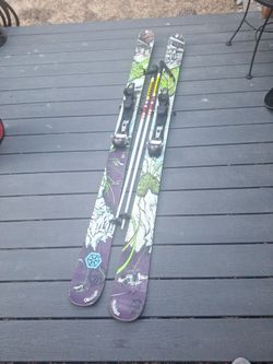 189cm  k2  powder skis  and poles