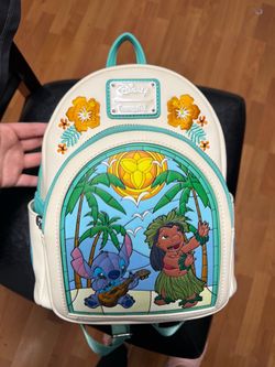 Lilo and stitch stained glass loungefly backpack