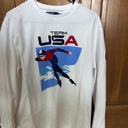 Polo Ralph Lauren Team USA Collection Graphic Mens M Speed Skating Shirt NWOT