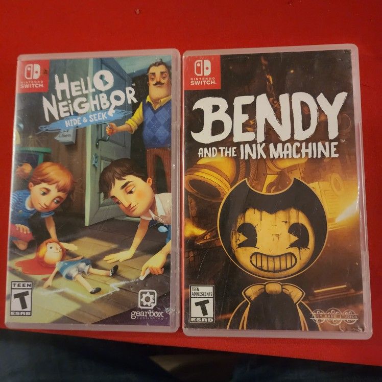 Nintendo Switch Games. Hello Neighbor And Bendy And The Ink Machine