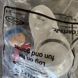 2002 Carl's Jr. Peanuts Charlie Brown's Snowball pull-back action Happy Meal Toy