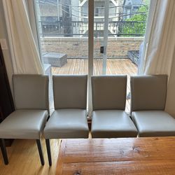 4 Crate and Barrel Lowe Dining Chairs 