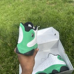 Jordan 13 Retro White Lucky Green Size 12
