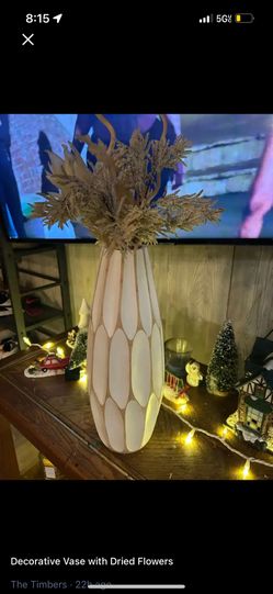 Modern White And Tan Vase