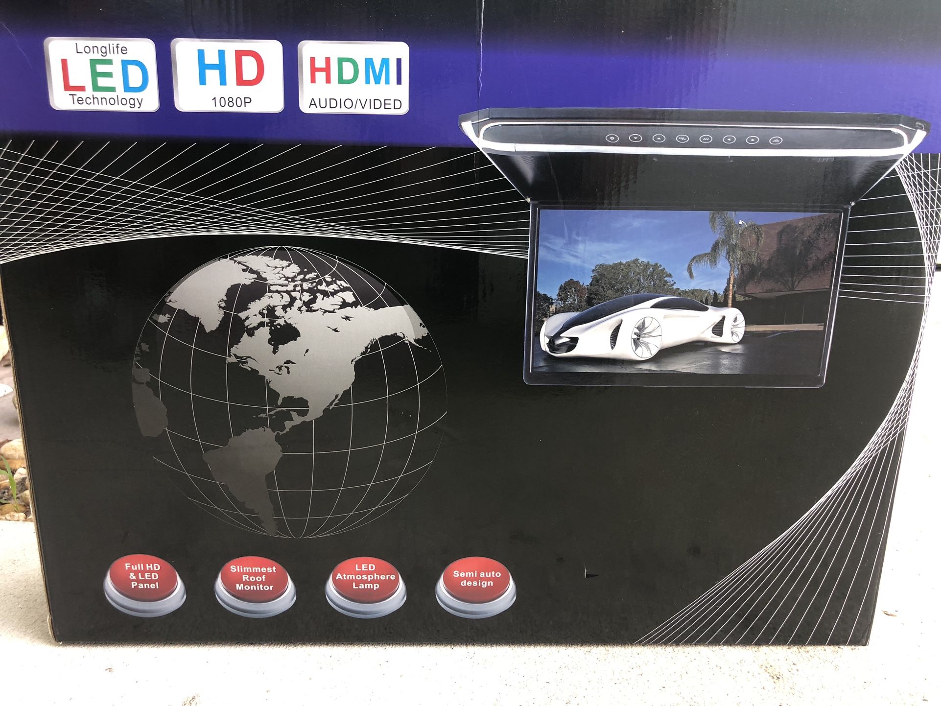 Flip Down Car Tv
