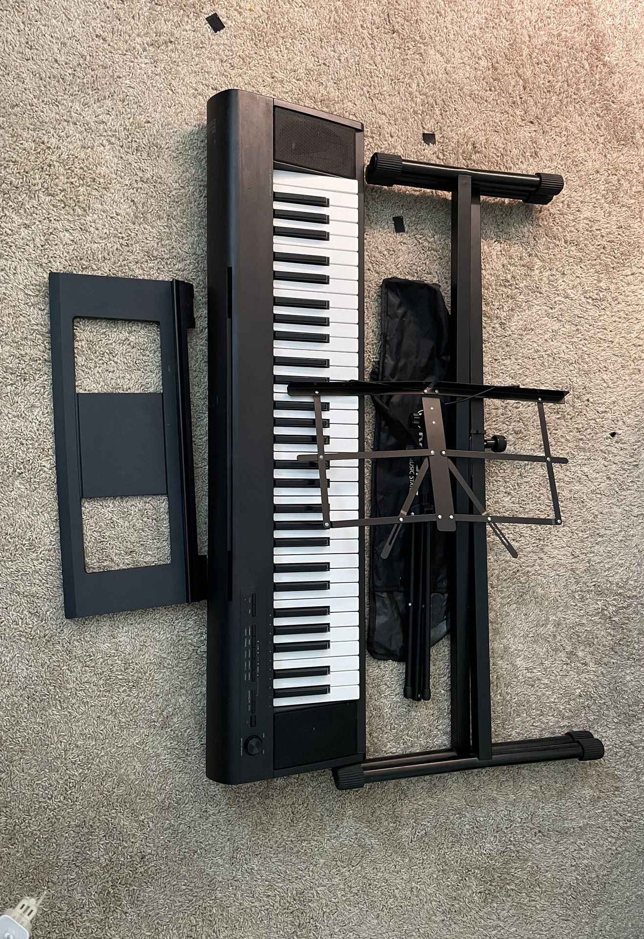 Yamaha NP12 61-Key Portable Keyboard for Sale with PA130 Power Adapter and Stand - Black