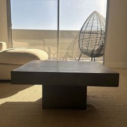 Modern Gray Concrete Coffee Table CB2