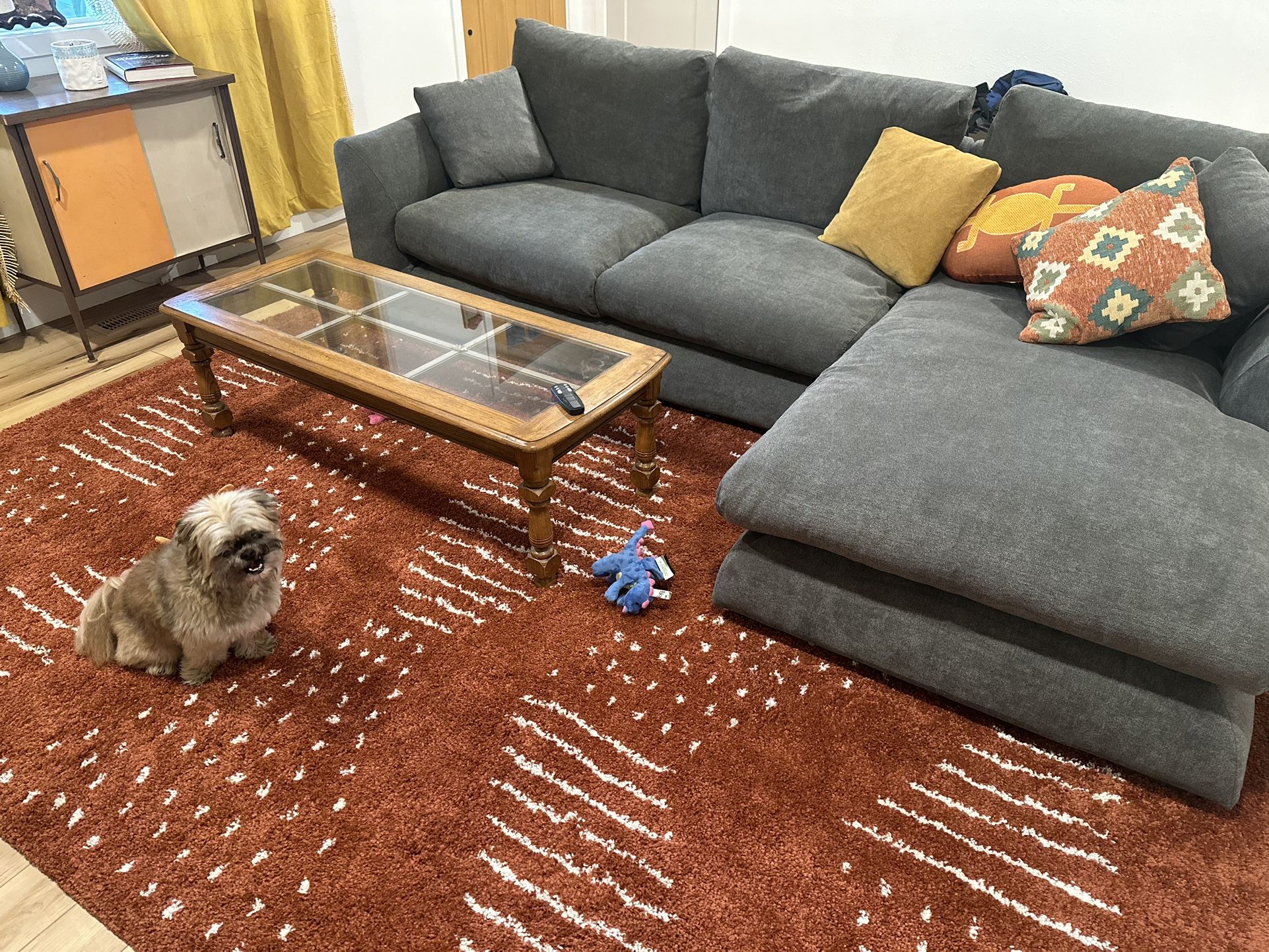 New Valyou Grey Right Facing Sectional 110”