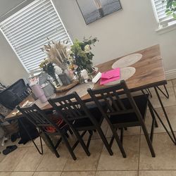 Dining table with chairs