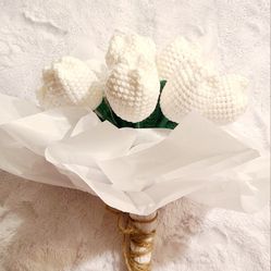 Flowers Bouquet, Crochet Flowers, Forever Flowers, Handmade Artificial Flowers, Mother's Day Gift,  Bridal Bouquet 