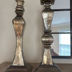 Candle Sticks - Mercury Glass (2)
