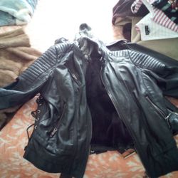 Women's Leather Motorcycle Jacket 