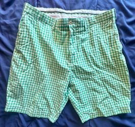Polo by Ralph Lauren Green and White Gingham Men’s Shorts
