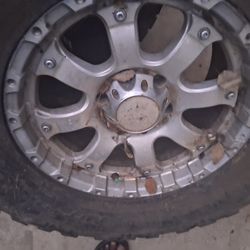 4 Tires And  Rim  Of  A Ford Truck 