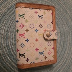 Louis Vuitton White Multicolore Monogram French Wallet Bag Purse Handbag