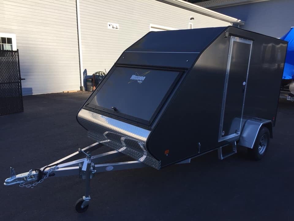 2020 mission single place hybrid trailer 60” x 12’ enclosed all aluminum will trade