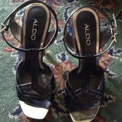 ALDO sling back mirrored heels