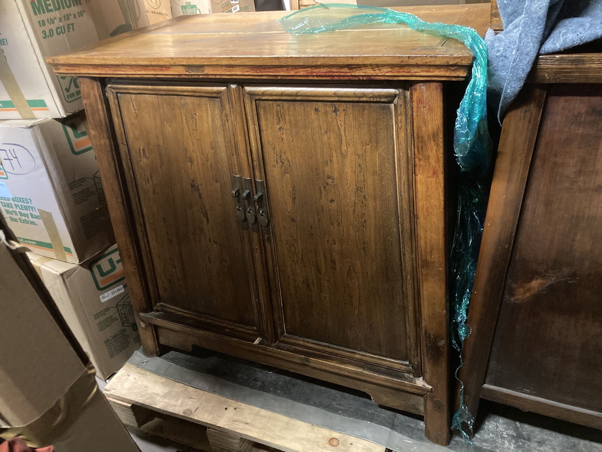 Two Matching Antique Chinese Cabinets