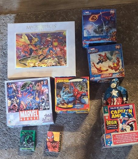 Marvel Miscellaneous Puzzles And Marvel Captain America In A Box