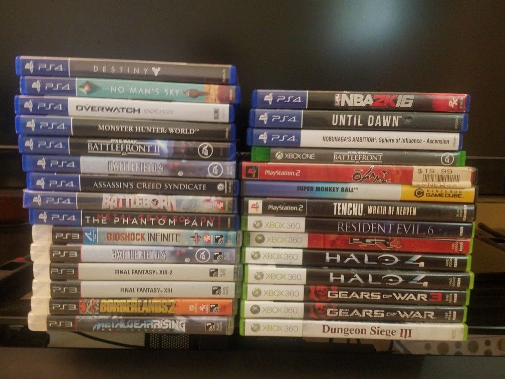 Assortment of PS4, PS3, PS2, XBOX 360 & XBOX One Games