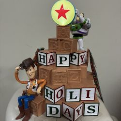 Disney Parks 2021 Light Up Popcorn Bucket - Pixar Toy Story - Happy Holidays / Christmas