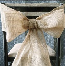 Burlap Seat Bows
