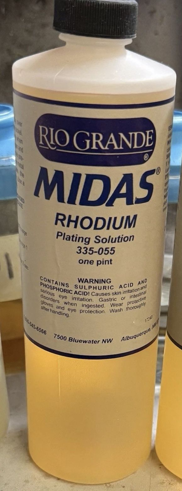 midas rhodium plating solution one pint