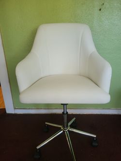 Elama Adjustable Faux Leather Rolling & Swivel Office Chair