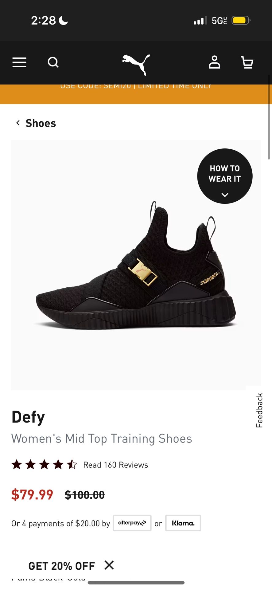 PUMA Defy Women's Mid Top Training Shoes