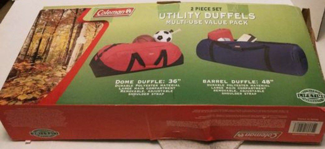 Two Coleman Duffle Bags