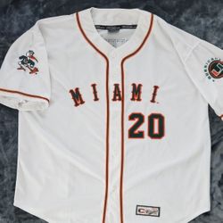 Ed Reed 1 Of 1 Miami Hurricane Baseball Jersey 