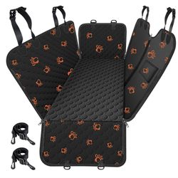 Mancro Dog Car Seat Cover For Back Seat, 2025 Upgraded 600D Heavy Duty Waterproof & Scratch-Resistant Dog Hammock For Car, Back Seat Pet Cover For Dog