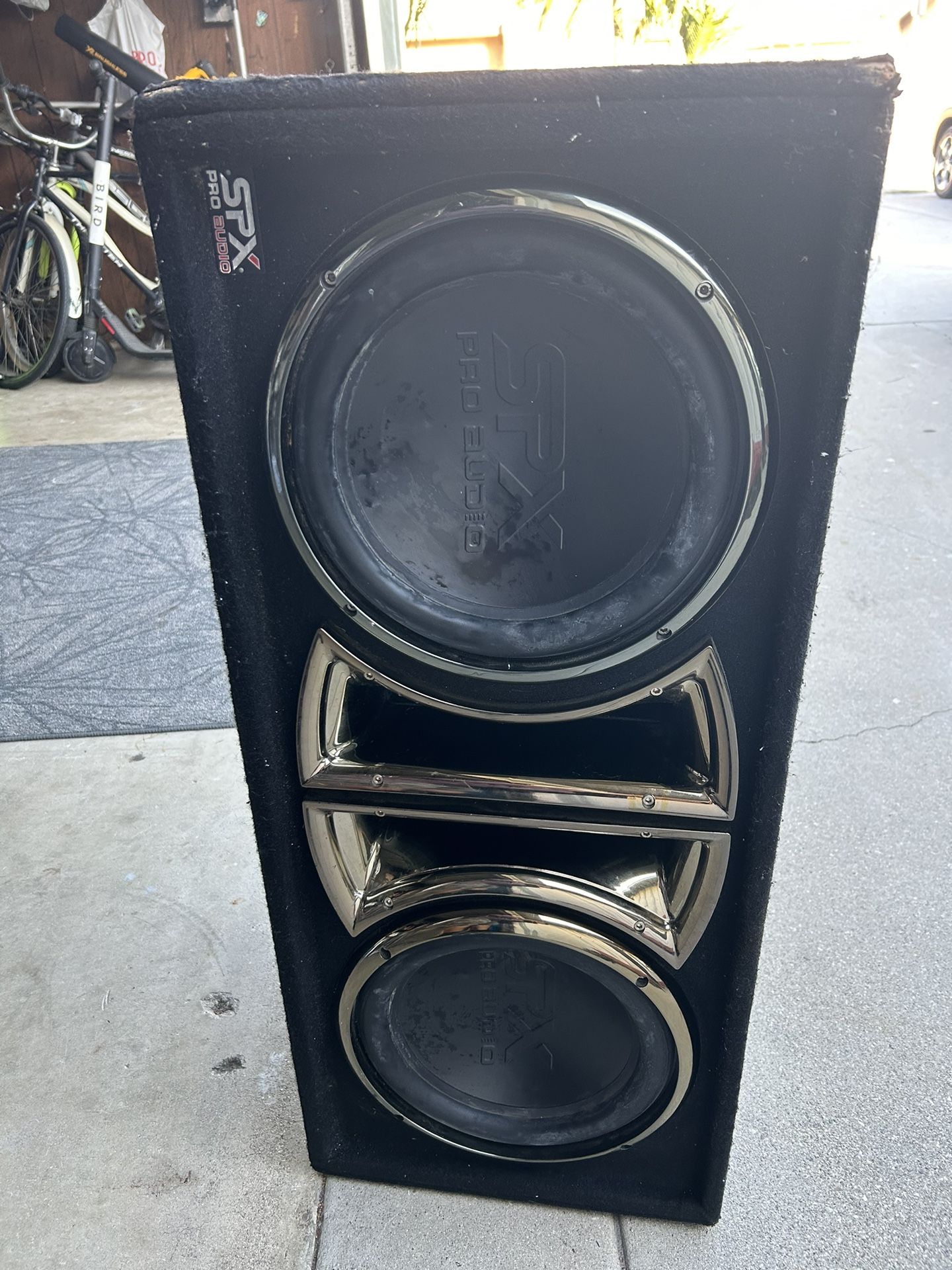 Cajón Con Bocinas 12 X 12 Para Carro S P X Pro Audio