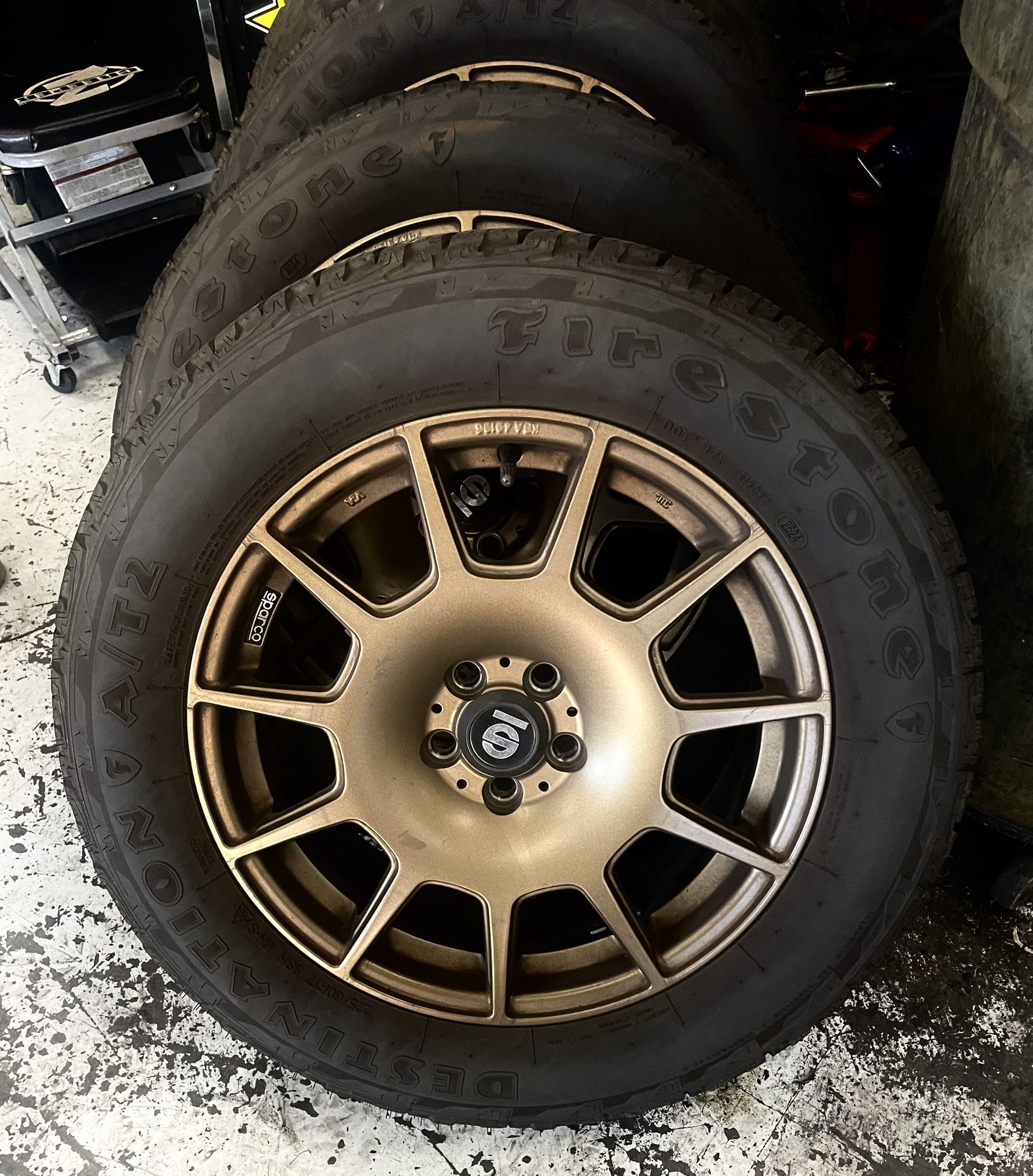Sparco Terra Wheels 17 and Firestone tires read description!