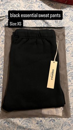 black essential fear of god sweat pants