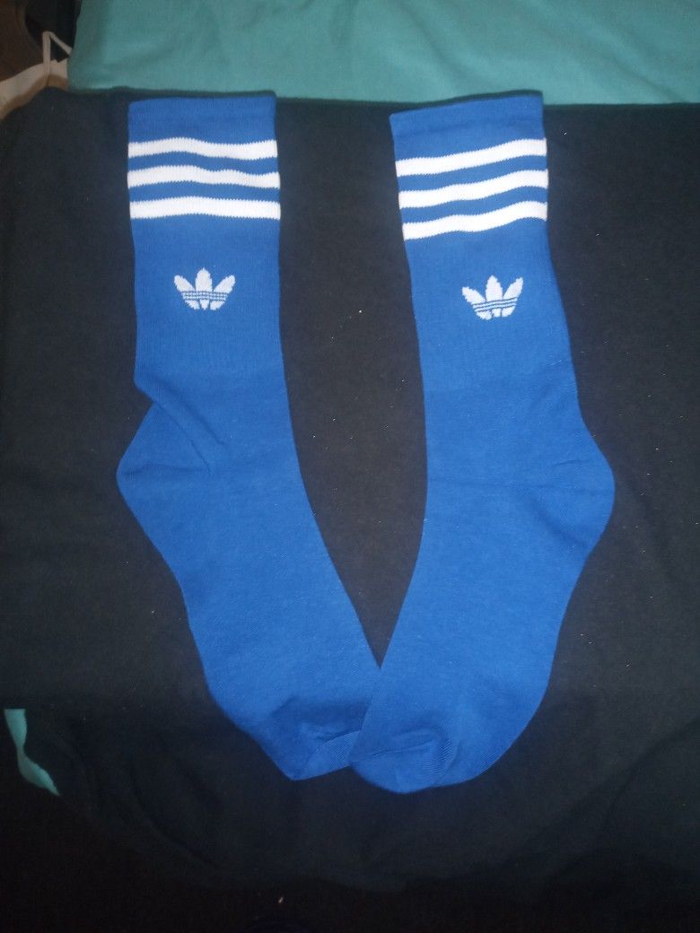 Blue Adidas Socks