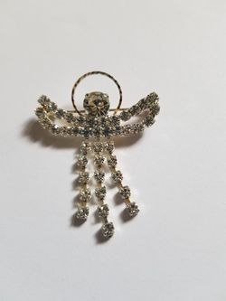Rhinestoned Angel pin/brooch