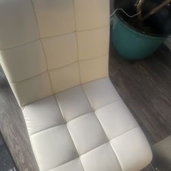 Two stainless steel frame chairs, good condition