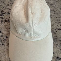 Authentic Louis Vuitton LV Leather Hat